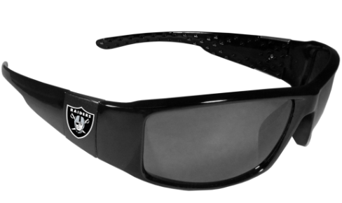 LAS VEGAS RAIDERS BLACK WRAP SUNGLASSES
