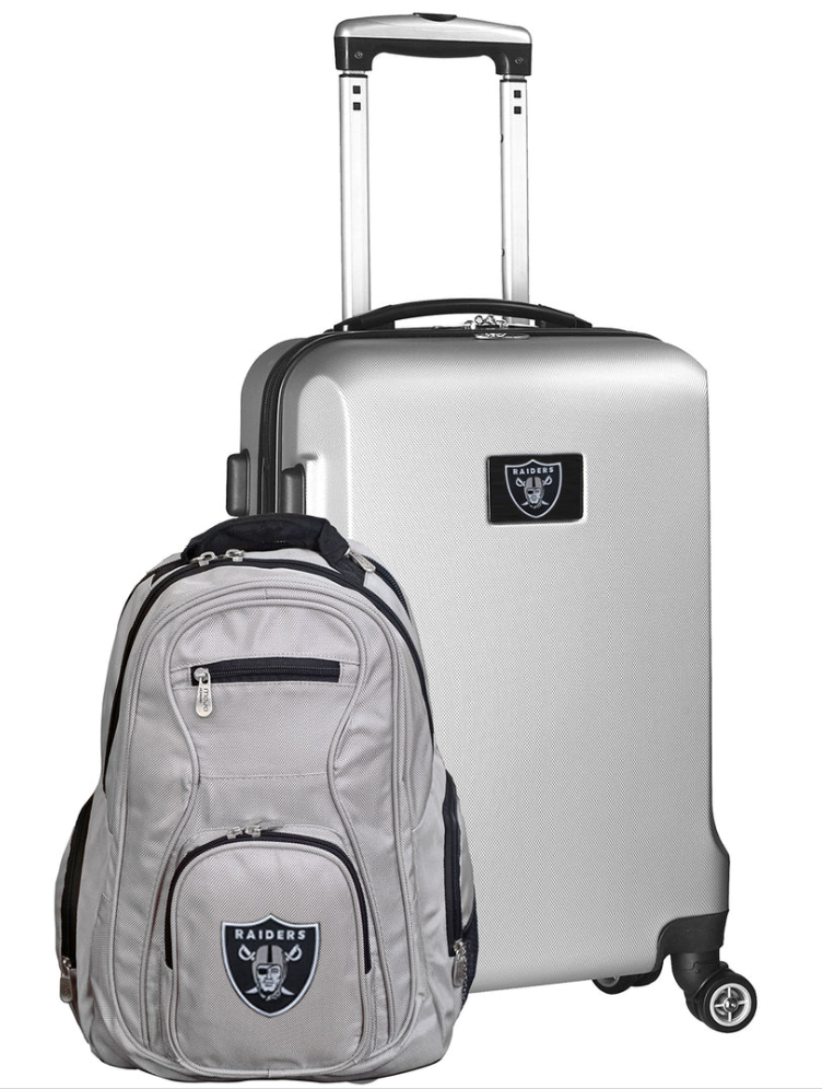 Las Vegas Raiders Deluxe 2-Piece Backpack and Carry on Set - Pink Color Only