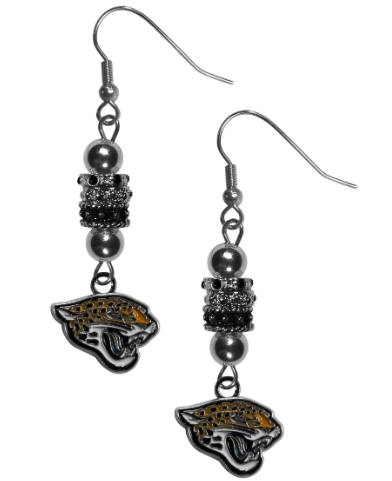 JACKSONVILLE JAGUARS EURO BEAD EARRINGS