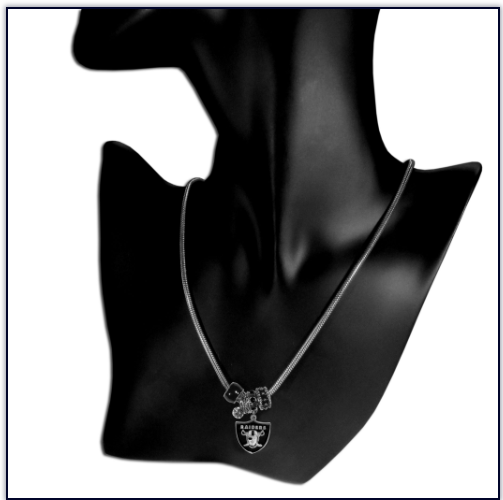 LAS VEGAS RAIDERS EURO 5-BEAD NECKLACE