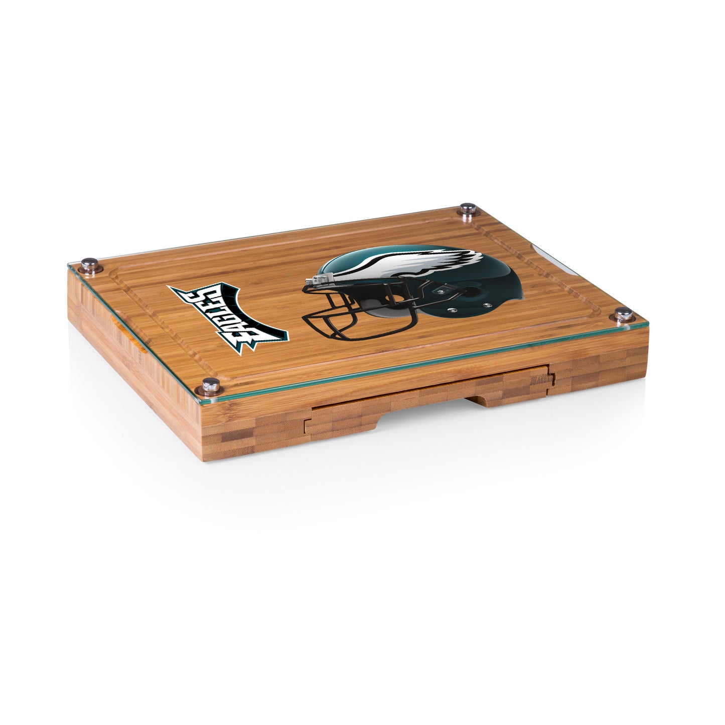 Philadelphia Eagles - Concerto Glass Top Cheese Cutting Board & Tools Set