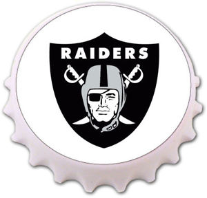 Las Vegas Raiders Bottle Cap Magnet & Bottle Opener