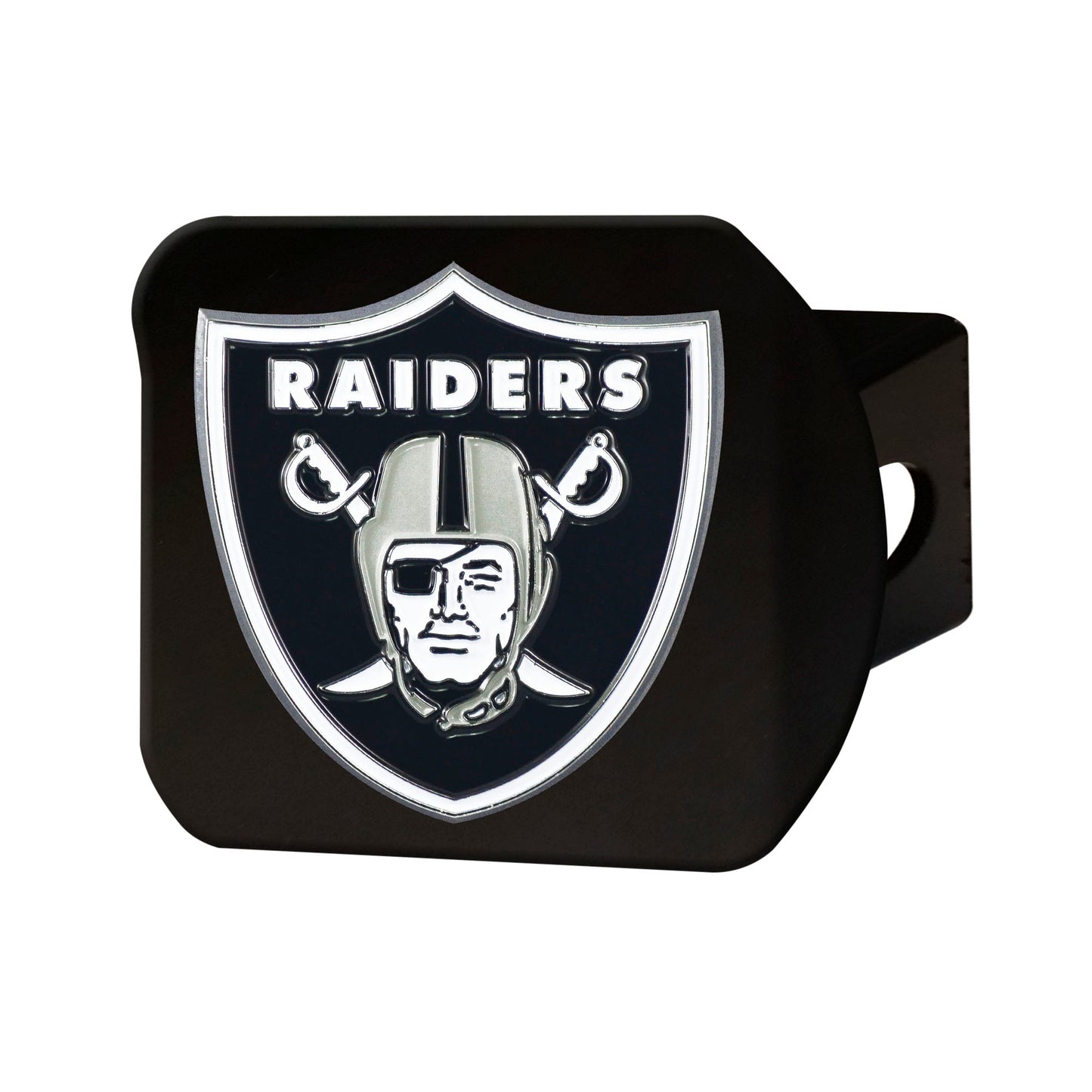 Raiders Metal Hitch Cover Black