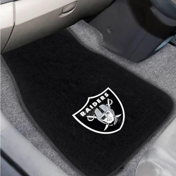Las Vegas Raiders Embroidered Car Mat - Set of 2