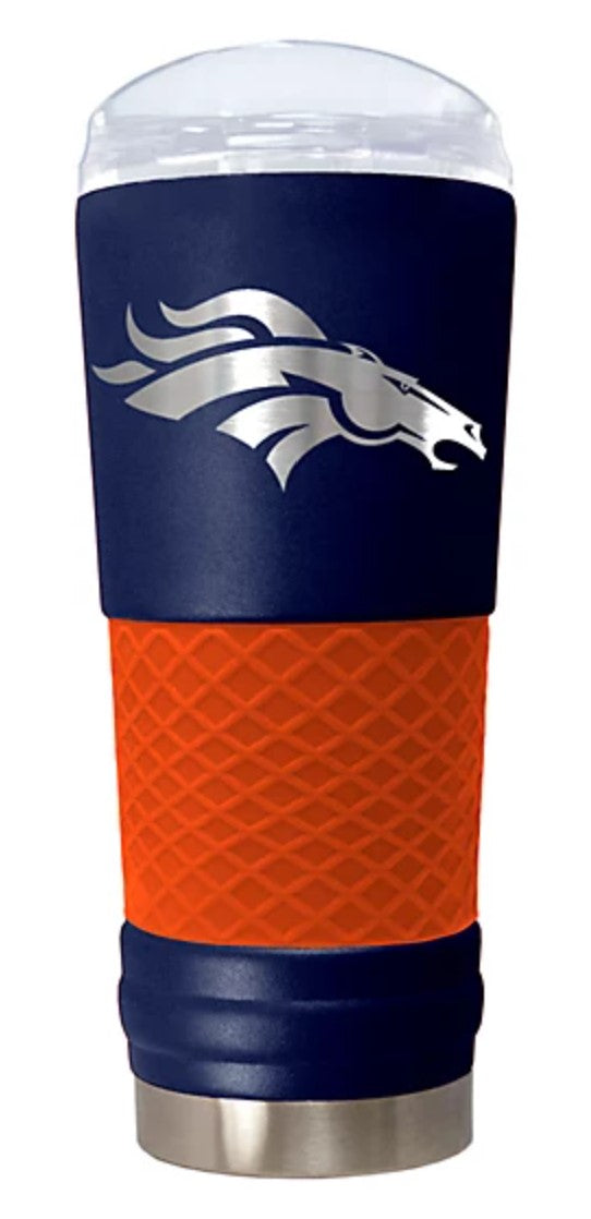 DENVER BRONCOS "THE DRAFT" 24oz STAINLESS STEEL TRAVEL TUMBLER