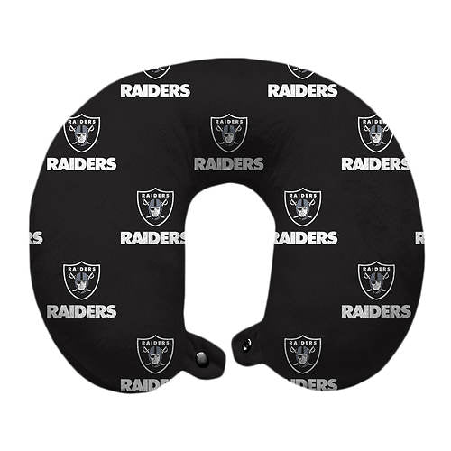 Las Vegas Raiders Polyester U-Shaped Neck Travel Pillow