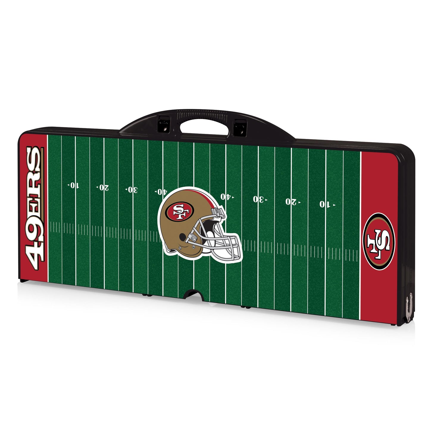 San Francisco 49ers - Picnic Table Portable Folding Table with Seats - Football Field