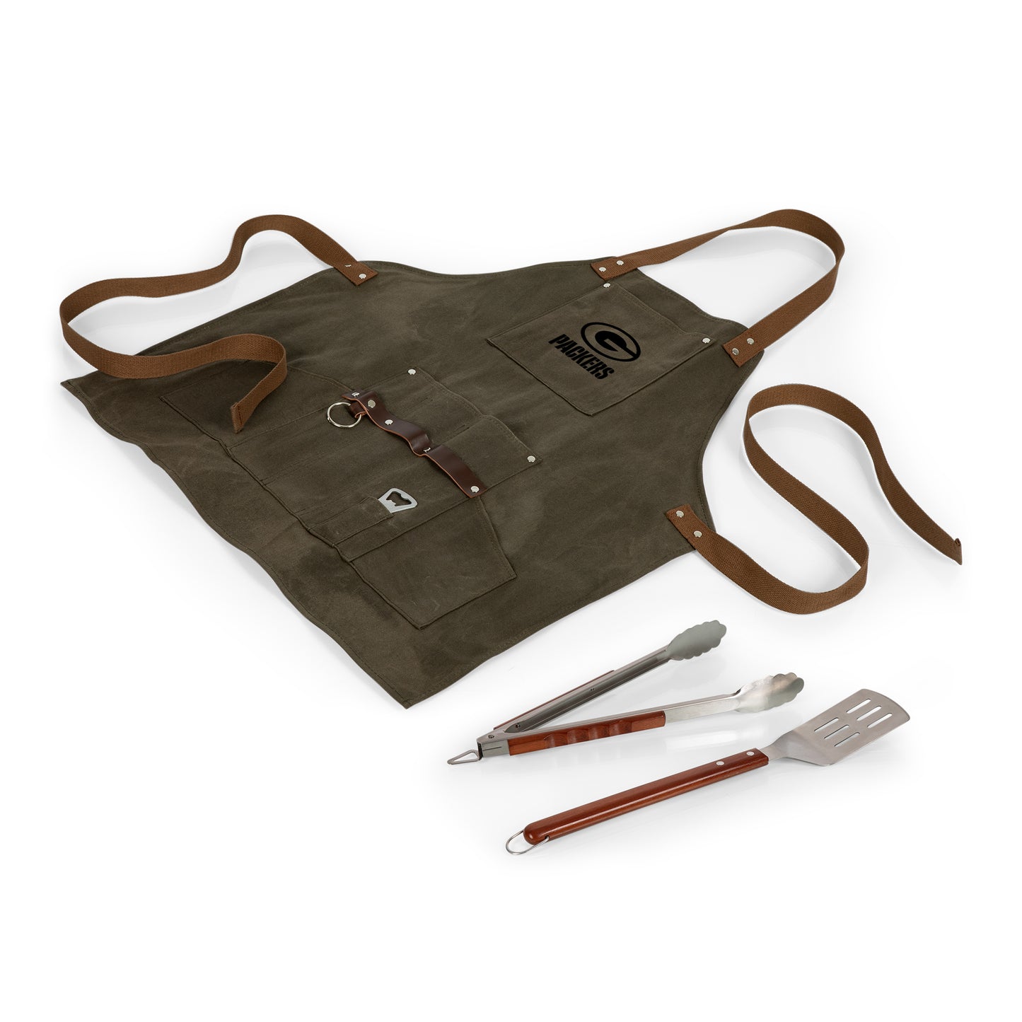 Green Bay Packers - BBQ Apron with Tools & Bottle Opener