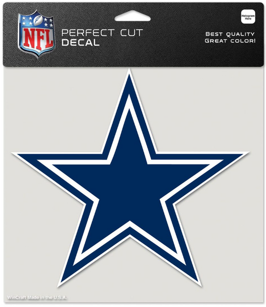 DALLAS COWBOYS PERFECT CUT COLOR DECAL 8" X 8"