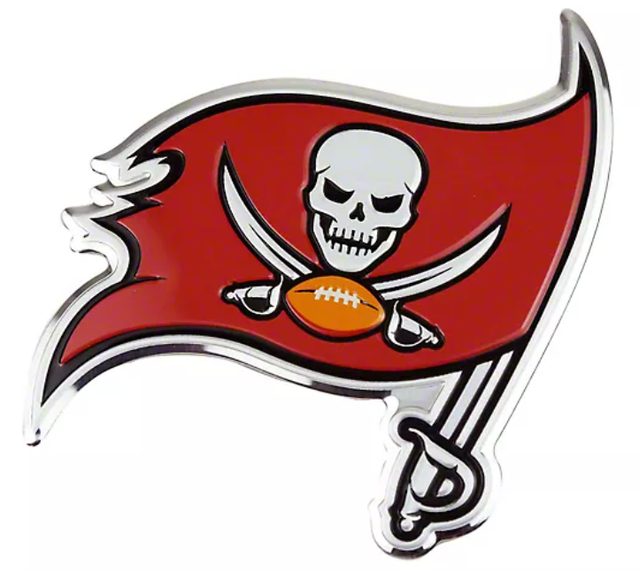 TAMPA BAY BUCCANEERS EMBOSSED COLOR EMBLEM