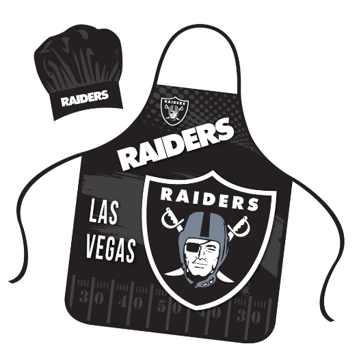 Las Vegas Raiders Apron with Chef Hat