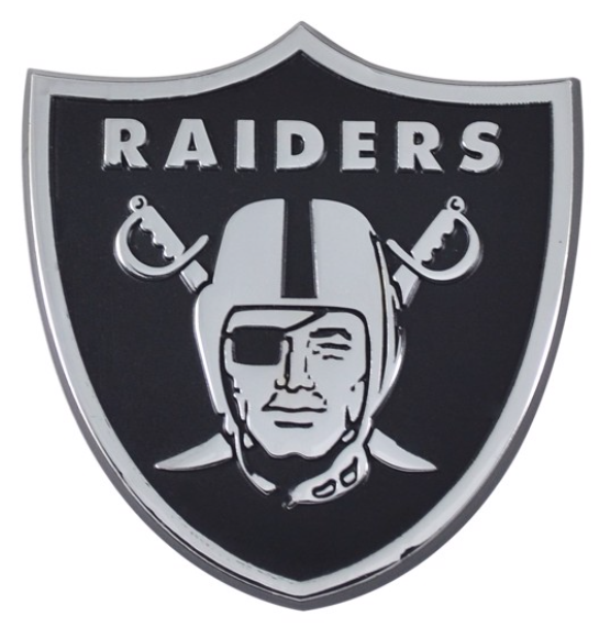 Las Vegas Raiders 3-D Emblem - Chrome