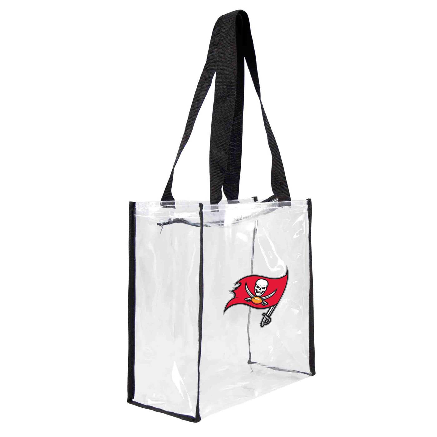 Tampa Bay Buccaneers Clear Square Stadium Tote - Zippered Top