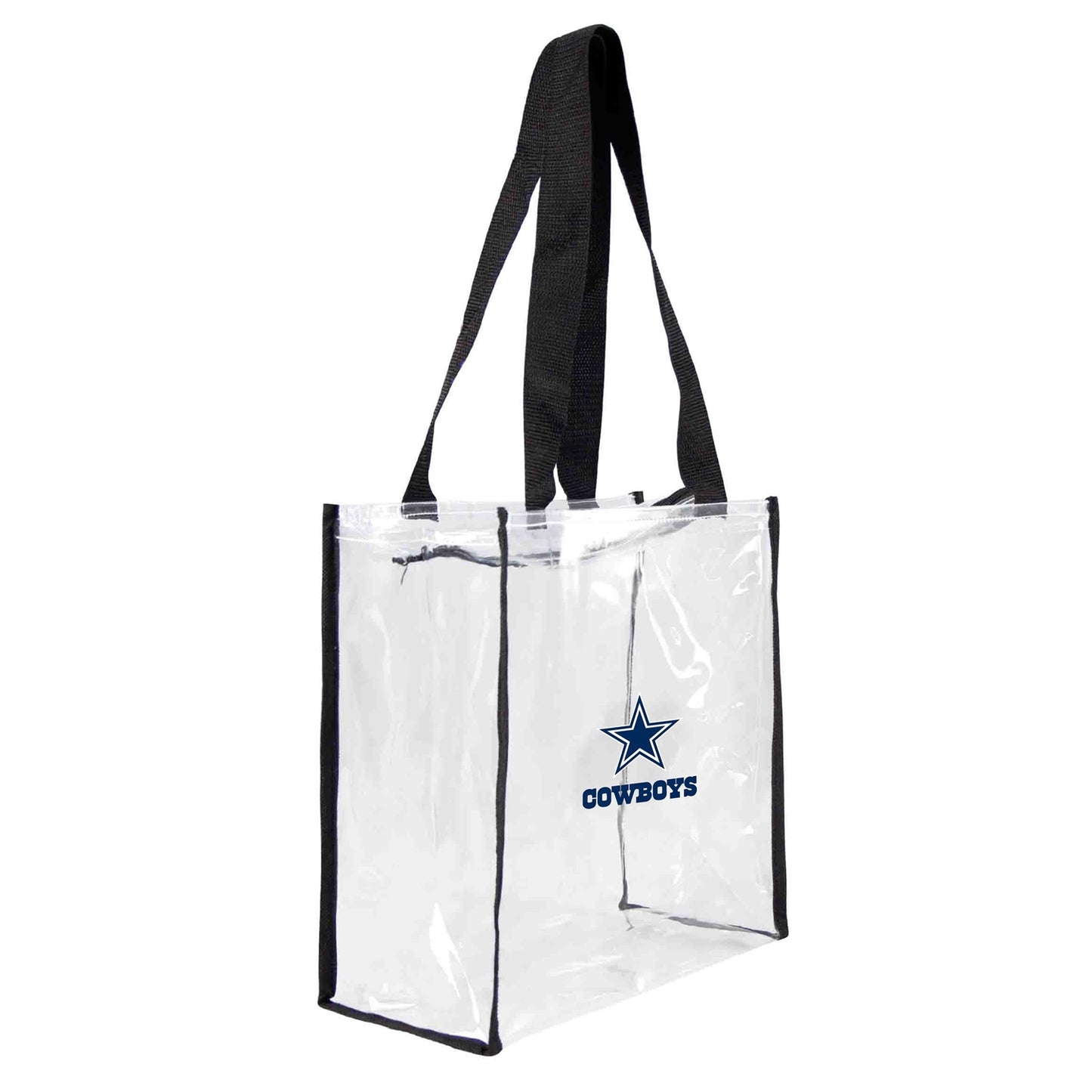 Dallas Cowboys Clear Square Stadium Tote - Zippered Top