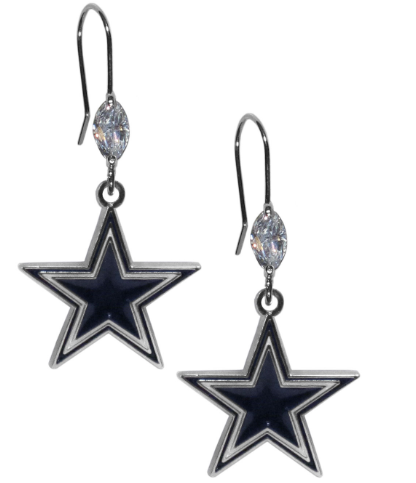 DALLAS COWBOYS CRYSTAL DANGLE EARRINGS