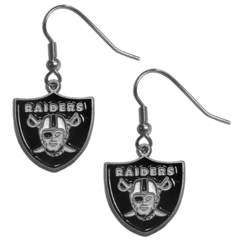 LAS VEGAS RAIDERS DANGLE EARRINGS
