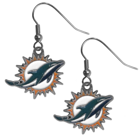MIAMI DOLPHINS DANGLE EARRINGS