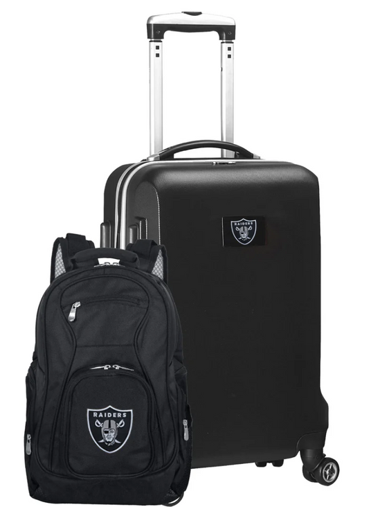 Las Vegas Raiders Deluxe 2-Piece Backpack and Carry on Set