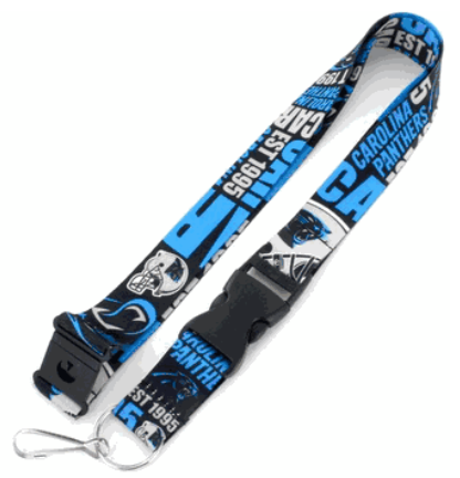 Carolina Panthers Lanyard Breakaway Style Dynamic Design