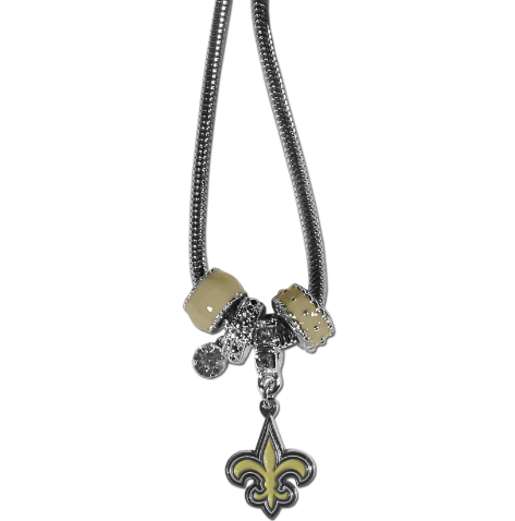 NEW ORLEANS SAINTS EURO 5-BEAD NECKLACE