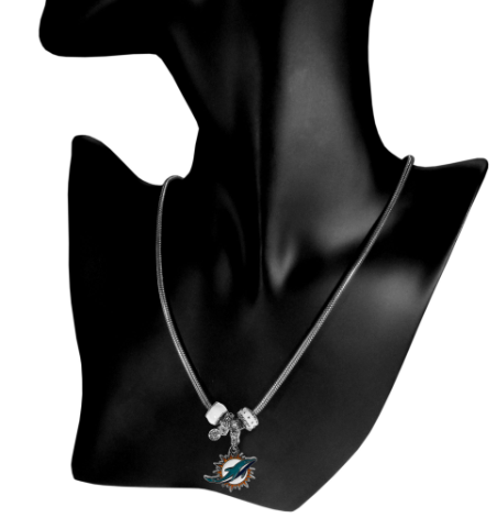 MIAMI DOLPHINS EURO 5-BEAD NECKLACE