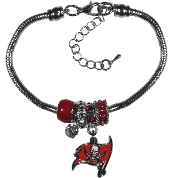 TAMPA BAY BUCCANEERS EURO BEAD BRACELET