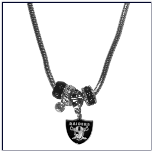 LAS VEGAS RAIDERS EURO 5-BEAD NECKLACE