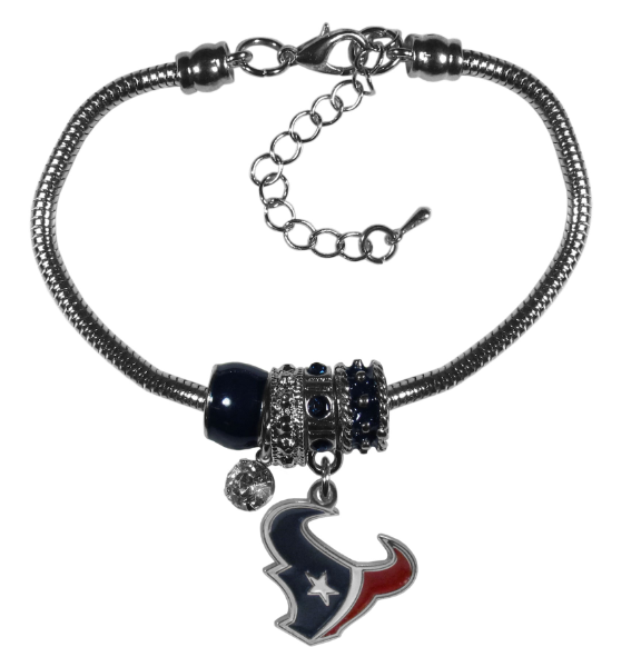 HOUSTON TEXANS EURO BEAD BRACELET