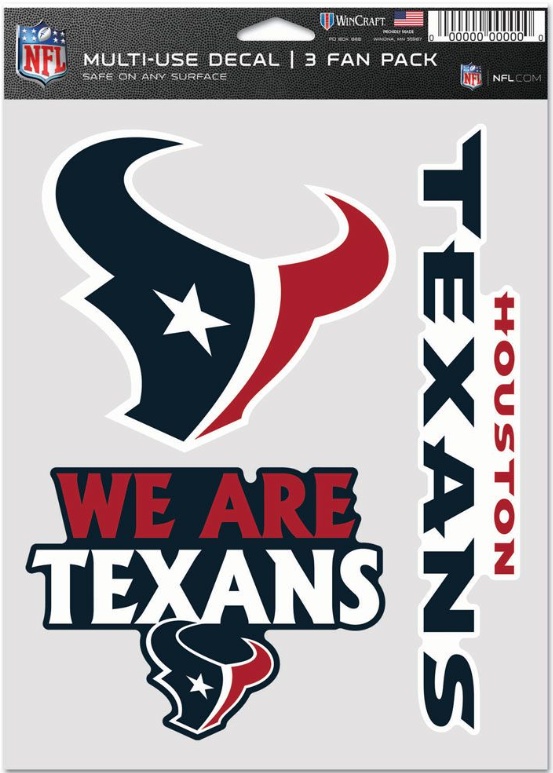 HOUSTON TEXANS MULTI USE 3 FAN PACK