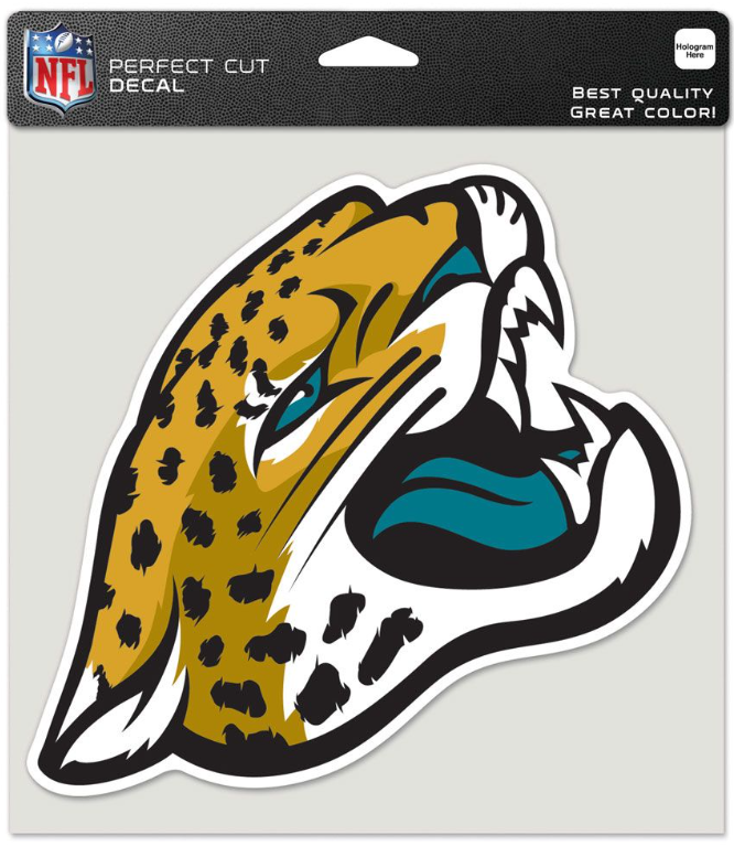 JACKSONVILLE JAGUARS PERFECT CUT COLOR DECAL 8" X 8"