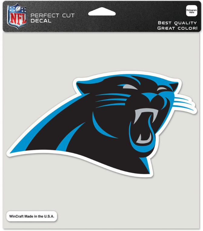 CAROLINA PANTHERS PERFECT CUT COLOR DECAL 8" X 8"