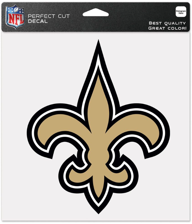 NEW ORLEANS SAINTS PERFECT CUT COLOR DECAL 8" X 8"