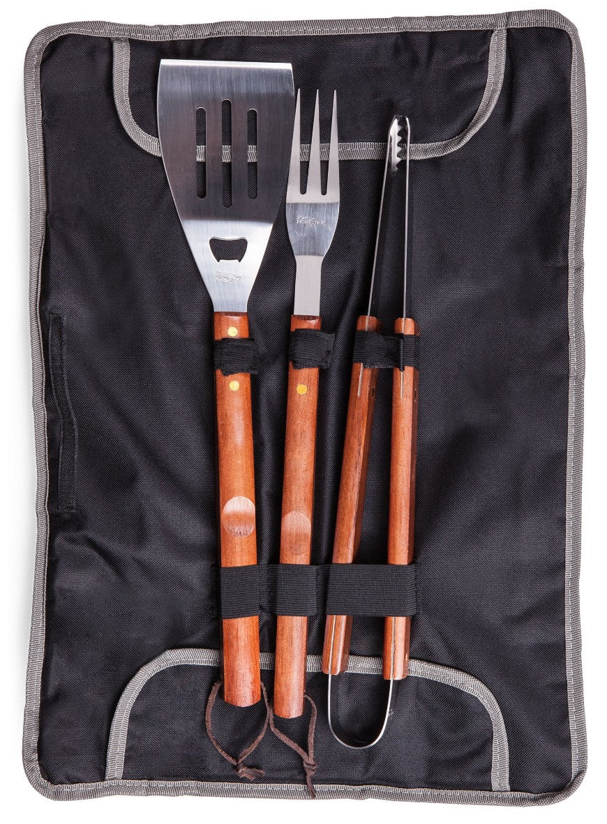 Arizona Cardinals - 3-Piece BBQ Tote & Grill Set, (Black with Gray Accents)