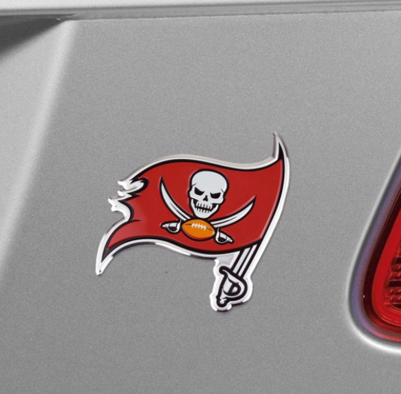 Tampa Bay Buccaneers Embossed Color Emblem - Aluminum