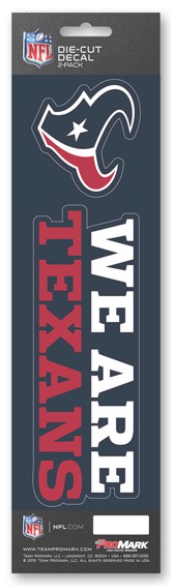 Houston Texans Team Slogan Decal