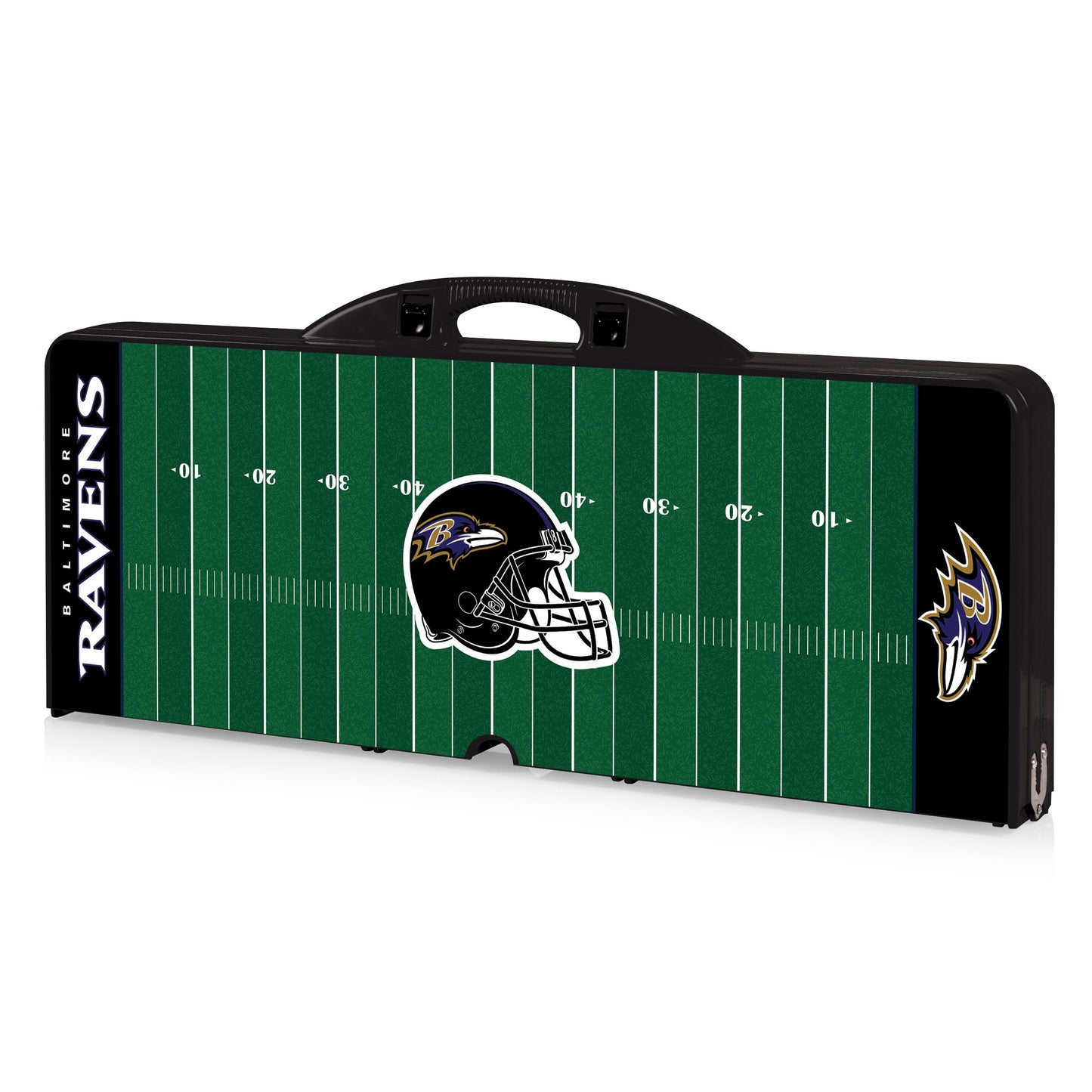 Baltimore Ravens - Picnic Table Portable Folding Table with Seats and Umbrella