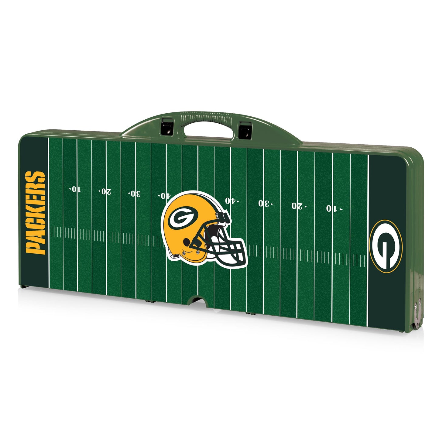 Green Bay Packers - Picnic Table Portable Folding Table with Seats - Football Field Style