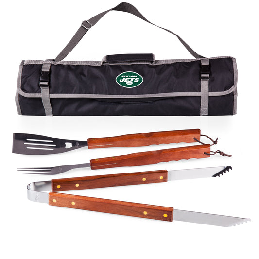 New York Jets - 3-Piece BBQ Tote & Grill Set