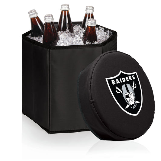 Las Vegas Raiders Bongo Portable Cooler & Seat, (Black)