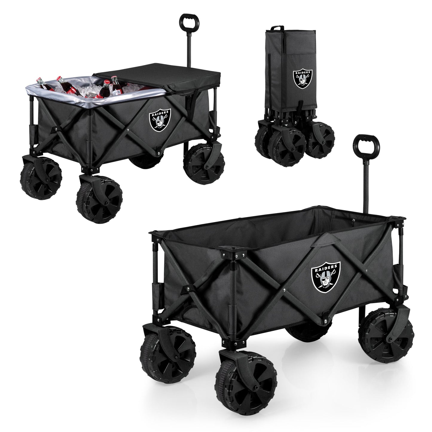 Las Vegas Raiders - Adventure Wagon Elite All-Terrain Portable Utility Wagon, (Dark Gray)