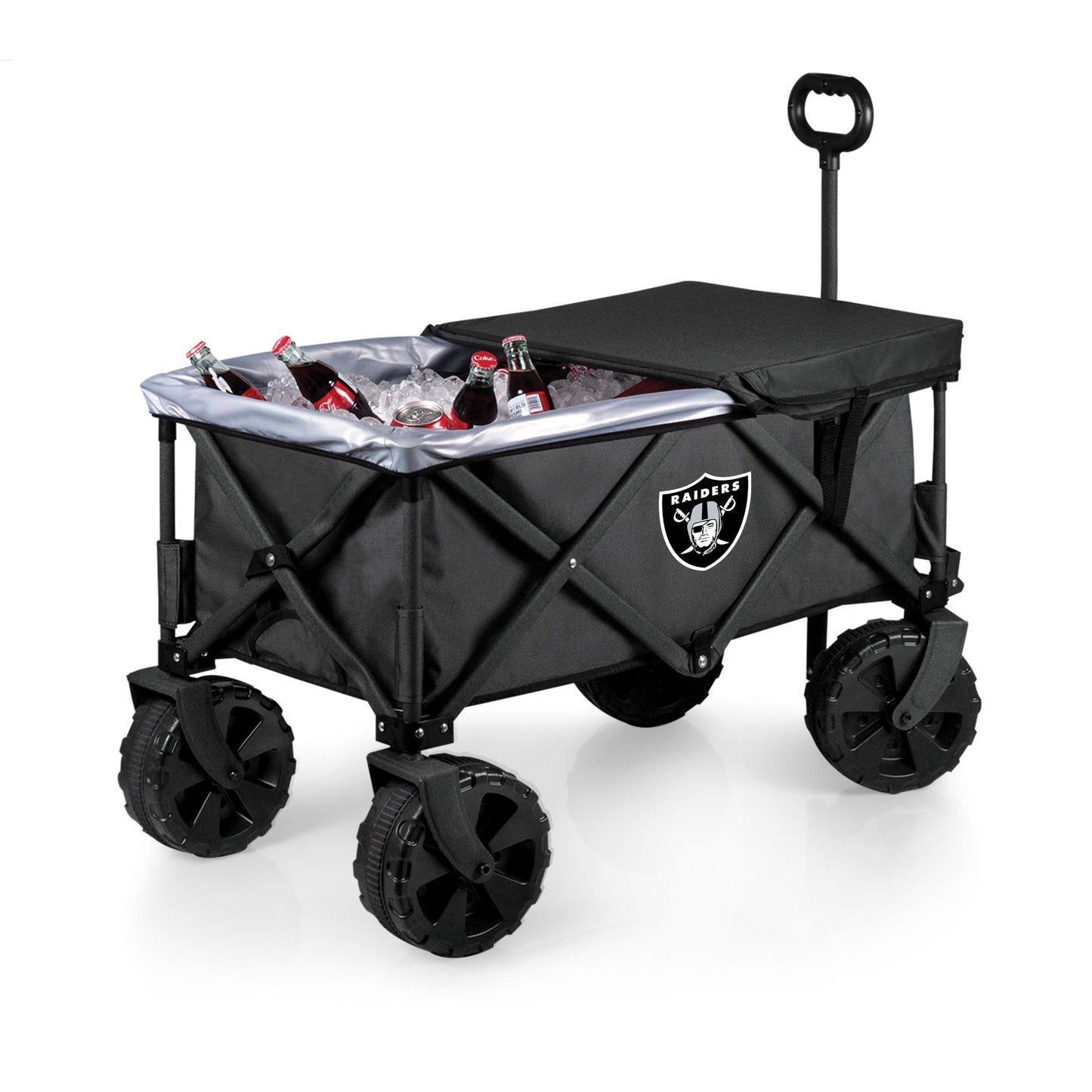 Las Vegas Raiders - Adventure Wagon Elite All-Terrain Portable Utility Wagon, (Dark Gray)