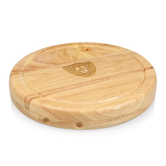 Las Vegas Raiders Circo Cheese Cutting Board & Tools Set, (Rubberwood)