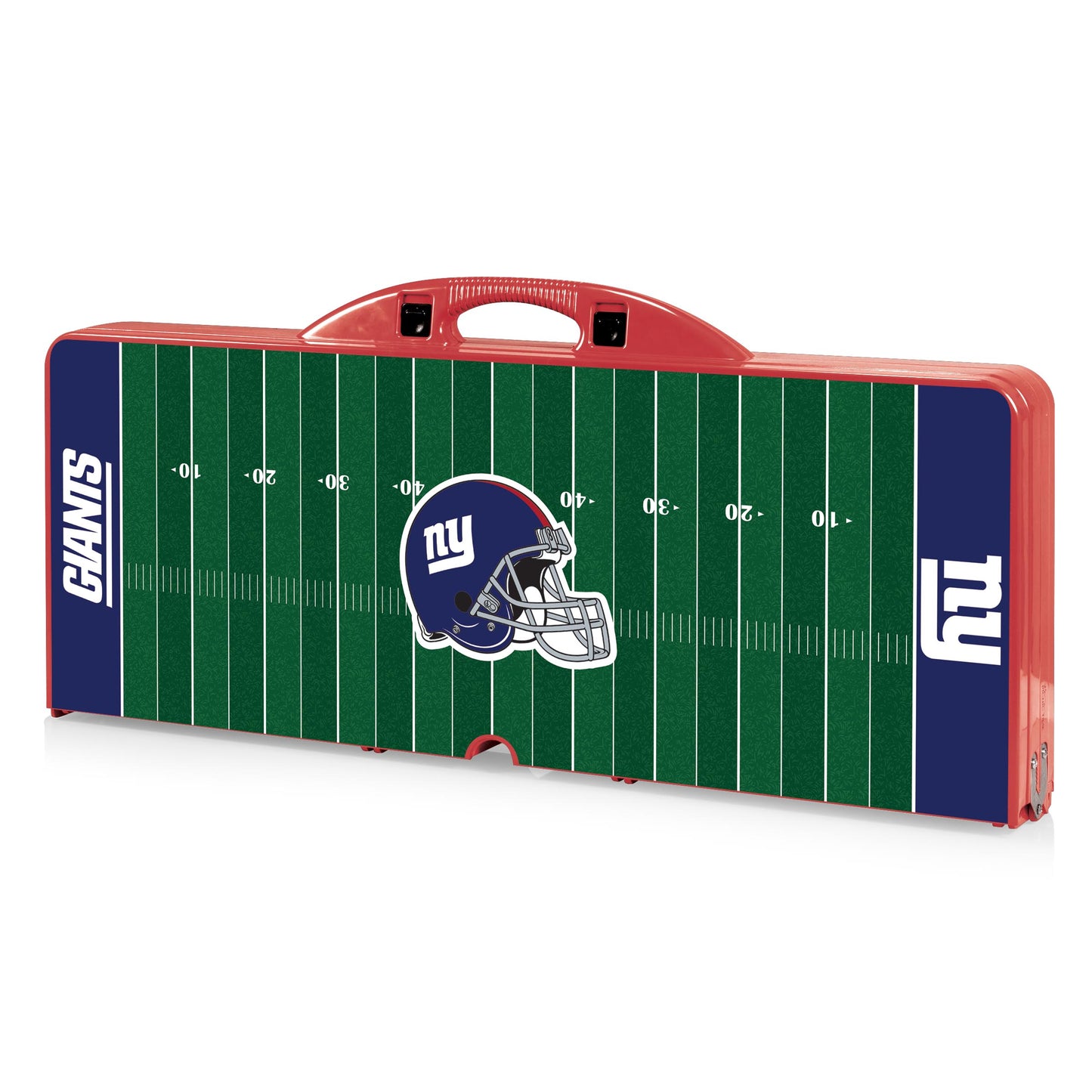 New York Giants - Picnic Table Portable Folding Table with Seats - Football Field Style