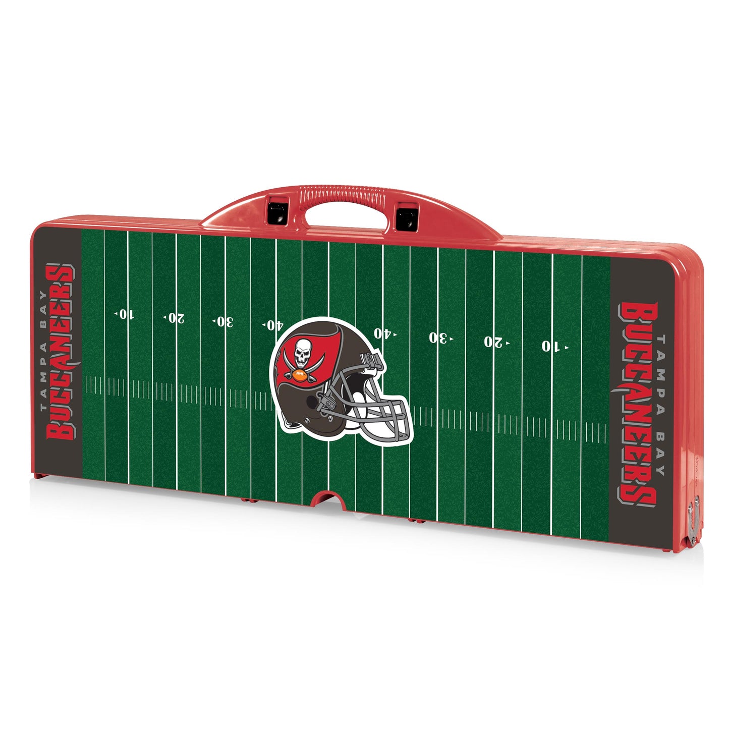 Tampa Bay Buccaneers - Picnic Table Portable Folding Table with Seats - Football Field Style