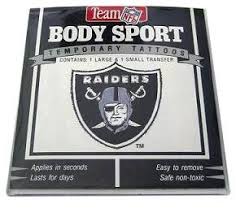 Las Vegas Raiders Temporary Tattoos