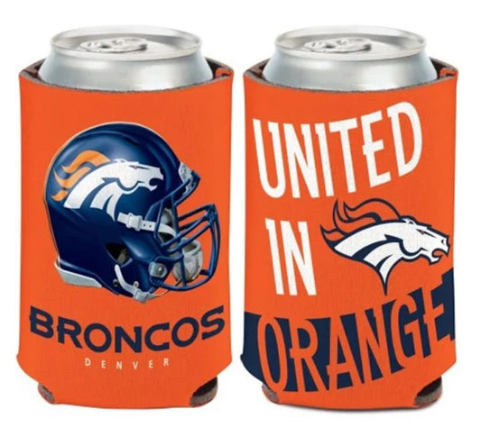 DENVER BRONCOS COLOR BLOCK CAN COOLER