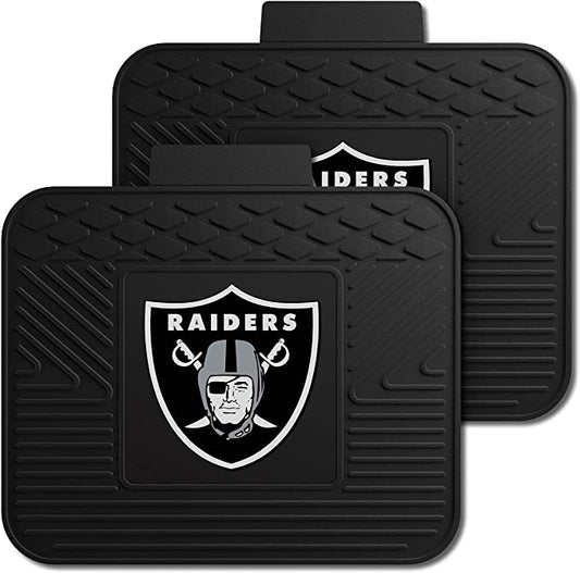 Las Vegas Raiders Back Row Utility Car Mat - Set of 2