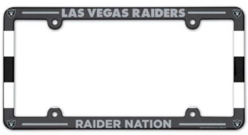 LAS VEGAS RAIDERS "RAIDER NATION" PLASTIC LICENSE PLATE FRAME