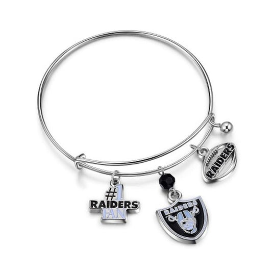Las Vegas Raiders NFL 3 Charm Bracelet