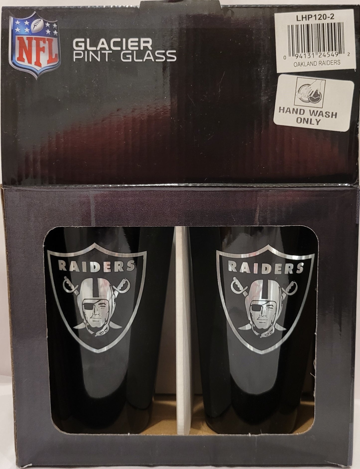 Las Vegas Raiders Glacier Pint Glass - Set of 2